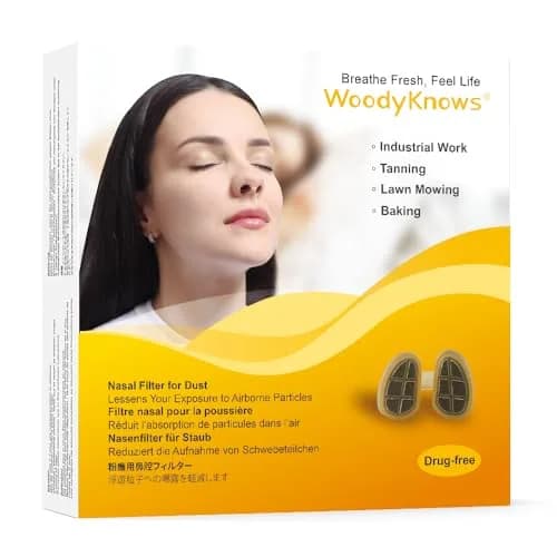 WoodyKnows Nasal Filters for Dusty Activities | Reusable Silicone Dust Masks (Trial S/M/L/XL) thumbnail 1