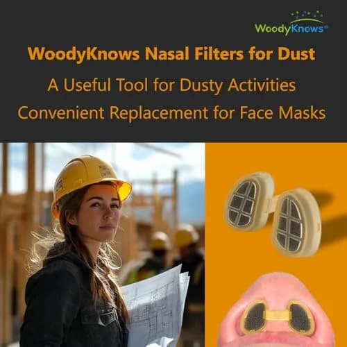 WoodyKnows Nasal Filters for Dusty Activities | Reusable Silicone Dust Masks (Trial S/M/L/XL) thumbnail 2