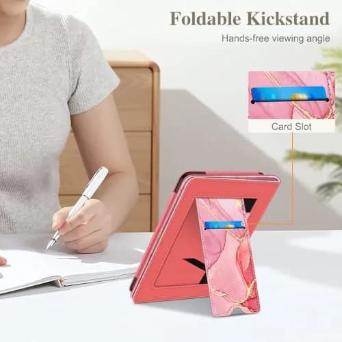 FINTIE Case for 7"/6.8" Kindle Paperwhite 12th/11th Gen & Kindle Colorsoft | Premium PU Leather, Foldable Stand, Card Slot, Auto Sleep/Wake thumbnail 5