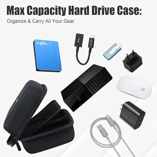 BOVKE Hard Drive Case for Western Digital & Seagate Desktop HDD 6TB-28TB | Shockproof & Durable thumbnail 4