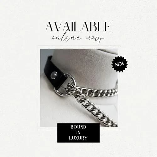 ADEMISHIA Handmade Black Heart O-ring Slip Chain Choker Collar For Women, Adjustable 21.5 cm (8.5 inches) thumbnail 3