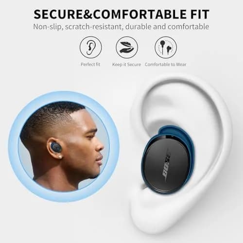 TUDIOW Blue Silicone Ear Tips Covers for New Bose QuietComfort Earbuds (2024) | 3 Pairs S/M/L with Storage Case thumbnail 4
