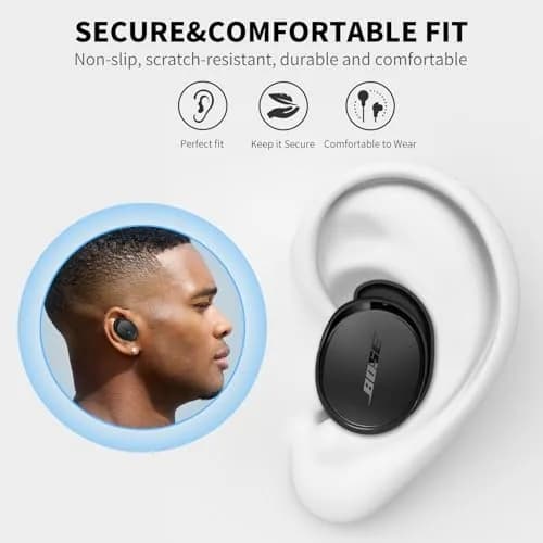 TUDIOW Black Silicone Ear Tips Covers for New Bose QuietComfort Earbuds (2024) - 3 Pairs S/M/L with Storage Case thumbnail 5