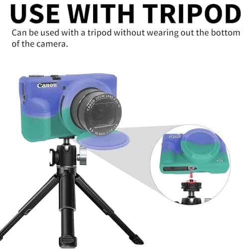 Easy Hood Camera Case for Canon G7X Mark III (Purple Blue) | Silicone Protective Cover with Removable Lens Cap thumbnail 4
