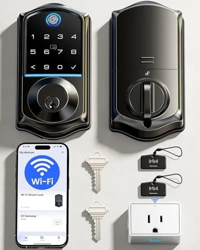 Veise VE017G WiFi Smart Keyless Entry Lock for Front Door | 6 Unlock Methods, App & Voice Control thumbnail 1