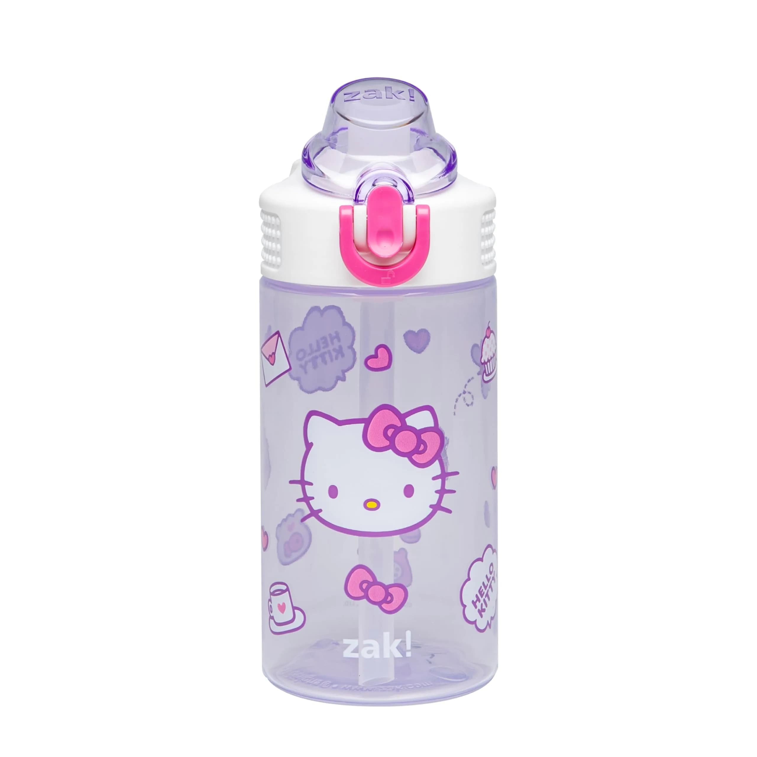 Zak Designs Hello Kitty Sage 16oz (473ml) Leak-Proof Straw Kids Water Bottle | BPA-Free Plastic for Daily Hydration - main product image