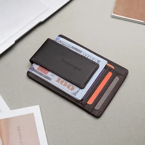 Toughergun Slim RFID Blocking Wallet for Men | 4" x 3" x 0.3" (10.16cm x 7.62cm x 0.76cm) thumbnail 3