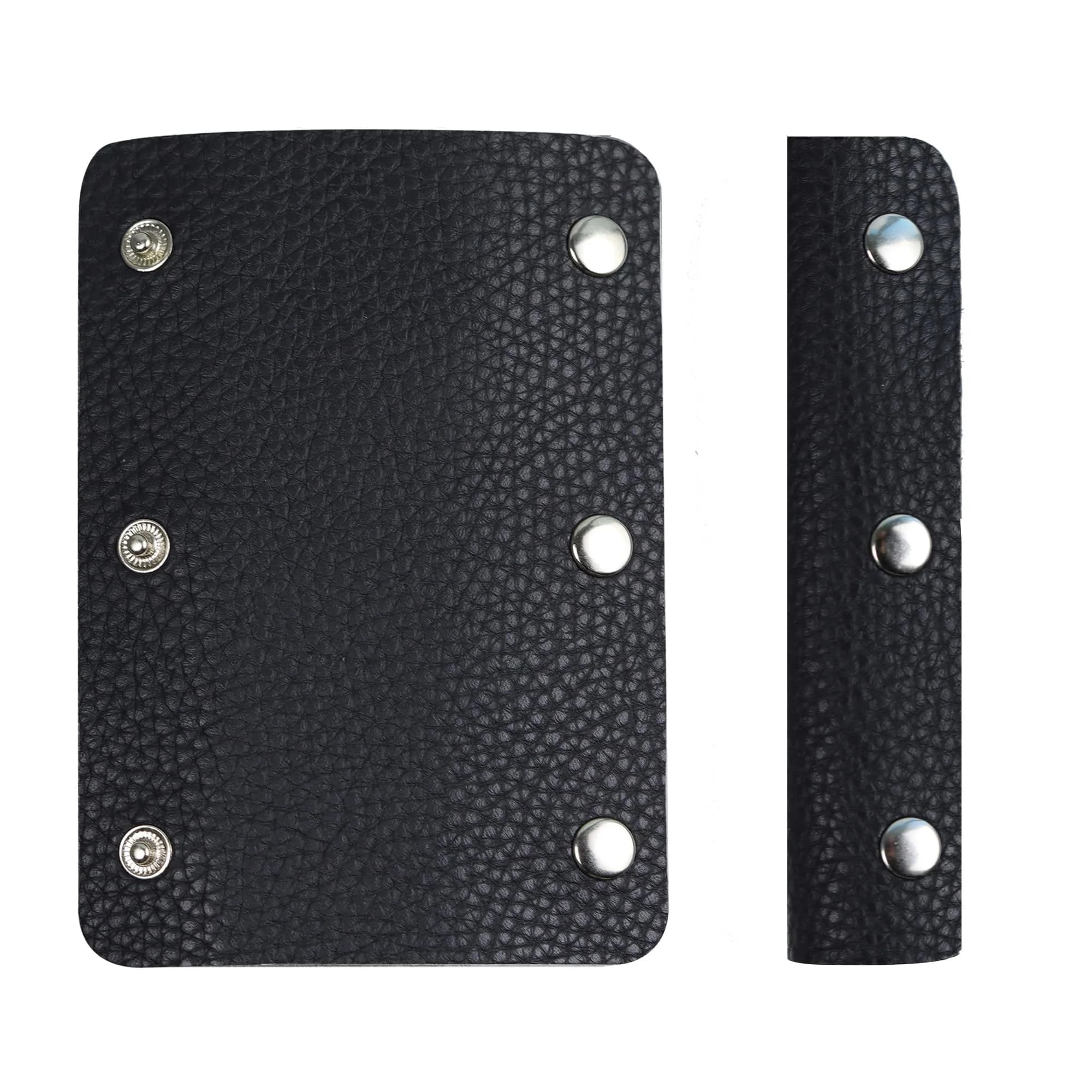 bociloy Leather Handbag Handle Wrap Covers 2PCS | Soft PU Leather, Black, 130x90mm | Protect & Personalize - main product image
