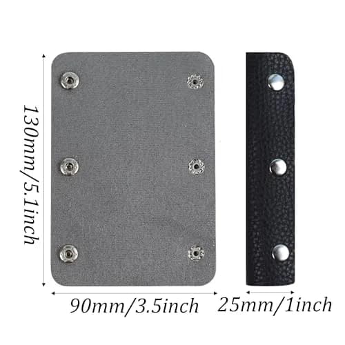 bociloy Leather Handbag Handle Wrap Covers 2PCS | Soft PU Leather, Black, 130x90mm | Protect & Personalize thumbnail 2