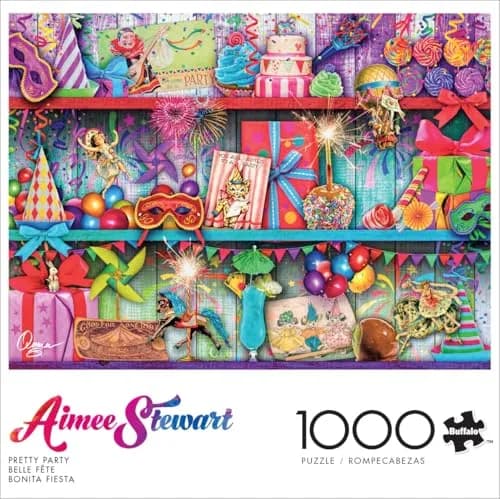 Buffalo Games Pretty Party 1000 Piece Jigsaw Puzzle | Vibrant Festive Scene for Adults thumbnail 2