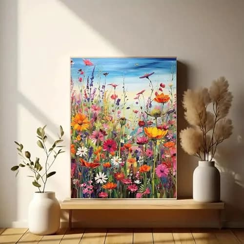 BYGFHLYW Sea of Flowers 5D Diamond Painting Kit 30x40cm (12x16 Inches) | Full Drill Crystal Art for Adults & Beginners thumbnail 3