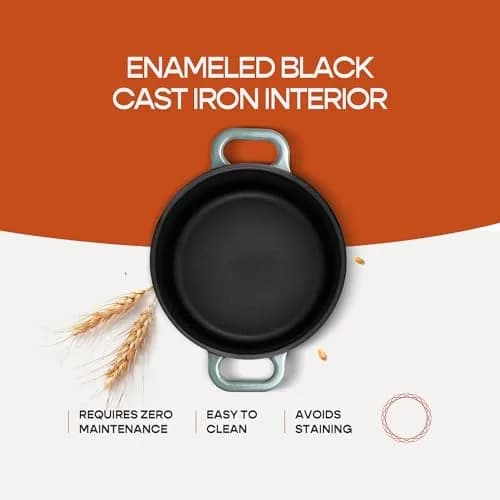 Krustic Enameled Cast Iron Dutch Oven 6 Qt | Perfect for Sourdough & Baking thumbnail 7