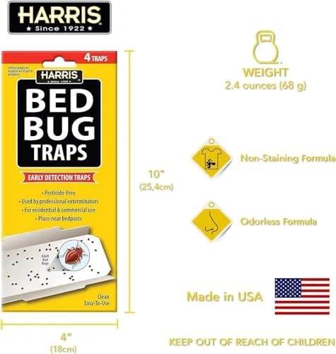 Harris Bed Bug Early Detection Glue Traps 8 Traps (Pack of 2) | Discreet Monitoring for Indian Homes thumbnail 8