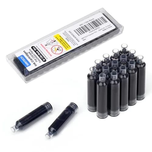 WRITECH W-1784 Cartridge Black Ink 16ct | Long-Lasting, Smooth Flow for Fountain Pens thumbnail 6