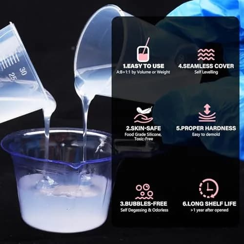 DecorRom Gel for Taba Squishy Kit 7oz Liquid Silicone | Ultra-Soft Fast Cure for Stress Relief thumbnail 3