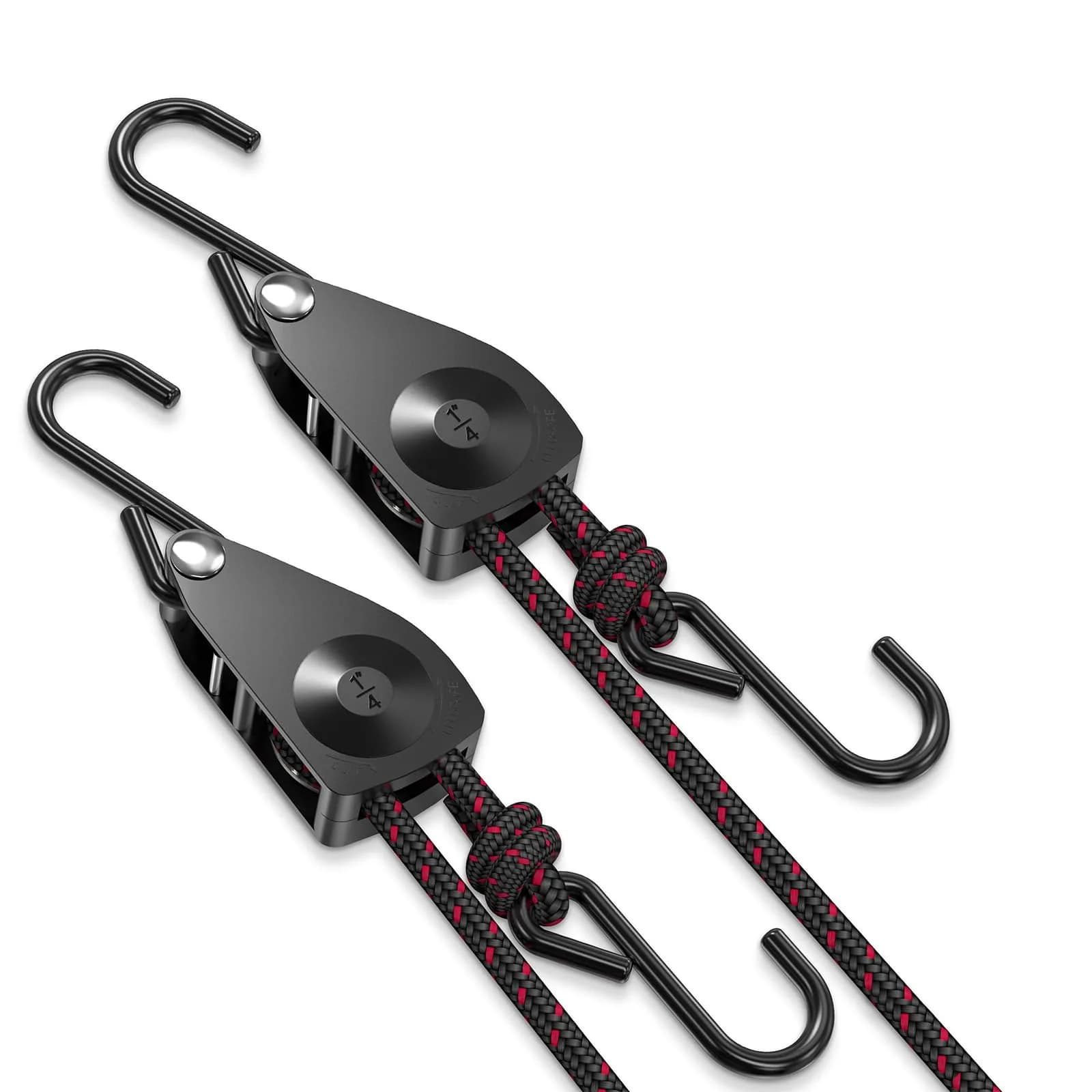 VIPARSPECTRA 1/4" Heavy Duty Adjustable Rope Hangers 2 Pack, 12FT Tie-Down | 150 lbs Capacity Per Ratchet