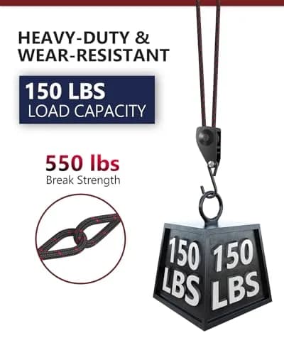 VIPARSPECTRA 1/4" Heavy Duty Adjustable Rope Hangers 2 Pack, 12FT Tie-Down | 150 lbs Capacity Per Ratchet thumbnail 6