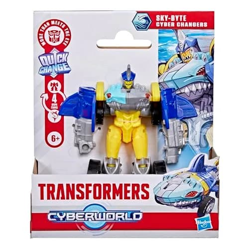 Transformers Sky-Byte Cyber Changers 4-inch Action Figure | Quick Change to Car Mode for Kids 6+ thumbnail 2