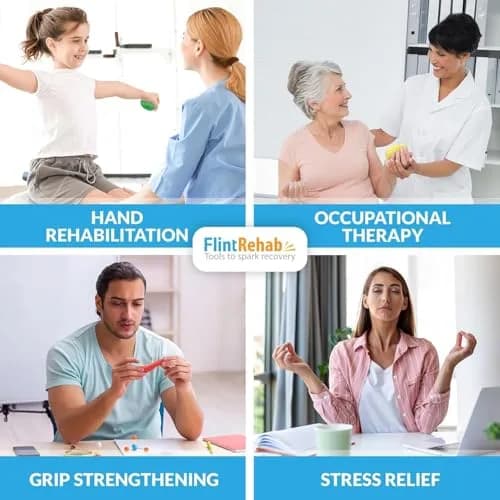 FlintRehab Therapy Putty 6-Pack, 3 oz Each | Hand Exercise Putty for Adults & Kids thumbnail 6