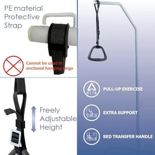 MUROCEA Bed Trapeze for Elderly | Bed Mobility Support, Supports 50kg, Adjustable Rope thumbnail 4