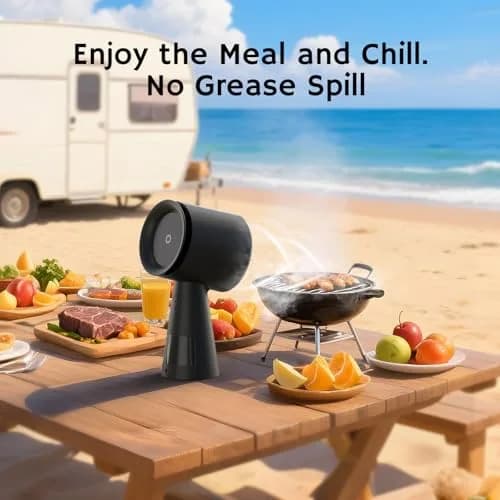 AIRTHEREAL RH180B Rechargeable Portable Range Hood 220V Compatible | 25.4 cm (10 in) Compact Desktop Design thumbnail 4