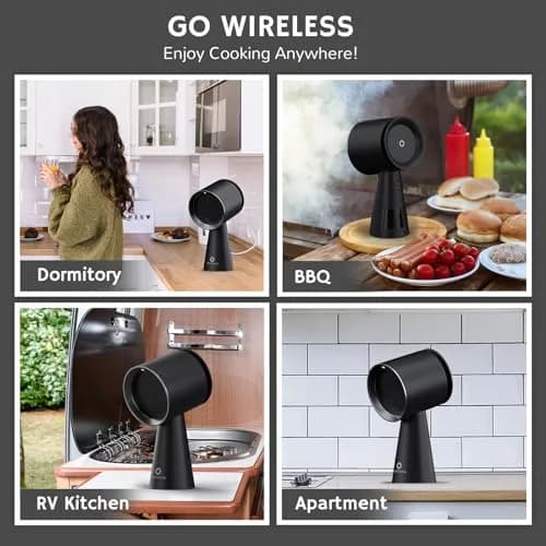 AIRTHEREAL RH180B Rechargeable Portable Range Hood 220V Compatible | 25.4 cm (10 in) Compact Desktop Design thumbnail 9