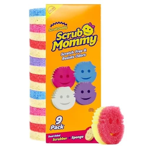 Scrub Daddy Scrub Mommy Sponges 9 Count | Dual-Sided Kitchen Scrubber thumbnail 1