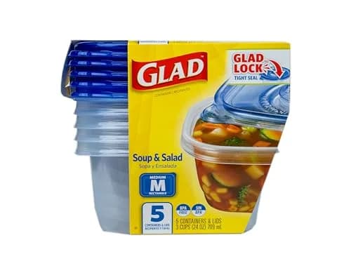 Glad Medium Rectangle Food Storage Containers 24 Oz | Leak-Resistant, Microwave & Dishwasher Safe thumbnail 2