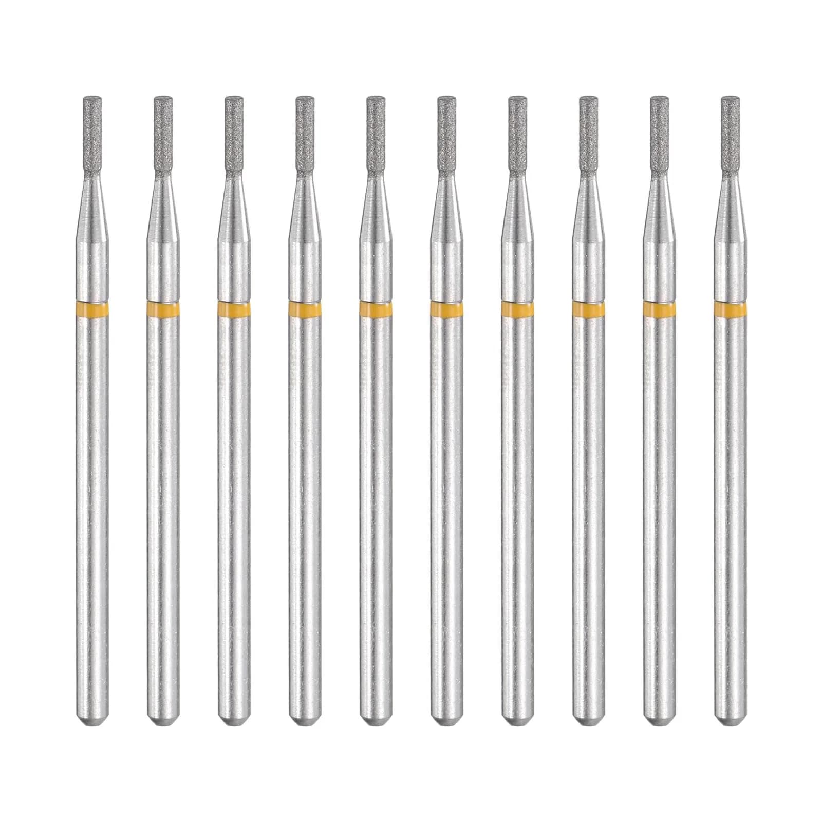 HARFINGTON Diamond Grinding Bit 1.35mm Cylinder Head 2.35mm Shank 5mm Length (10pcs, 325-400 Grits) | For Ceramic, Glass, Stone, Metal & Nails - main product image