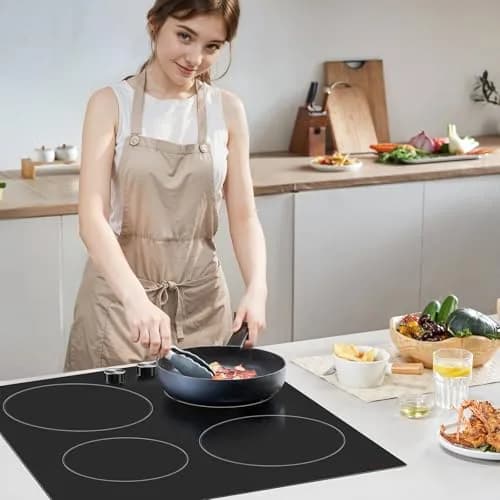 VEVOR 24-inch 4-Burner Radiant Cooktop 6000W 220V | Built-In Electric Stove Top with Glass Panel thumbnail 8