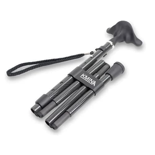 KMINA Folding Cane with Ergonomic Grip, Carbon Fiber, Adjustable, Black | Lightweight & Supportive for Daily Use thumbnail 7