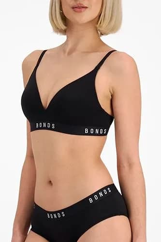 Bonds Women’s Wireless T-Shirt Bra – Contour Cups, Soft Cotton-Modal, Everyday Comfort Black | Support & Comfort thumbnail 3