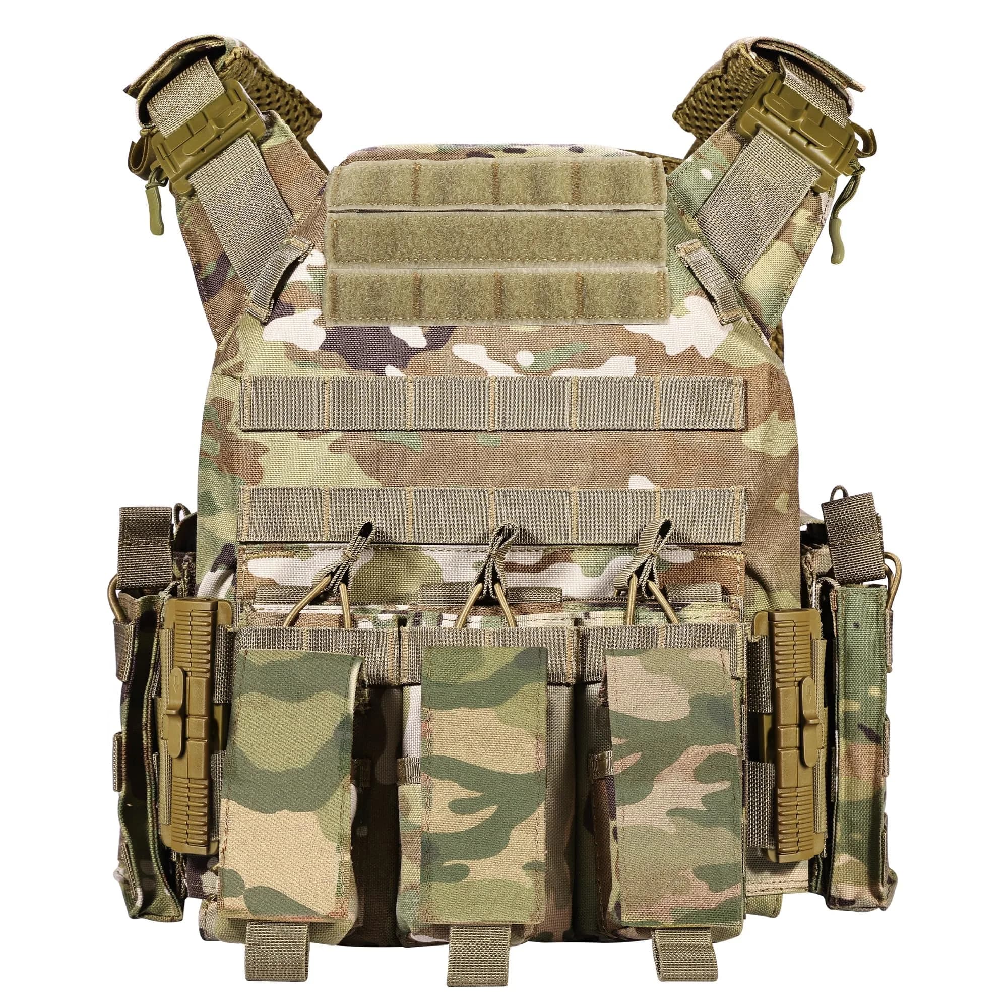 GFIRE Tactical Vest Lightweight 3D Breathable Vest for Training Black L-4XL | Adjustable Quick Release MOLLE System — Ultra Nir Camo