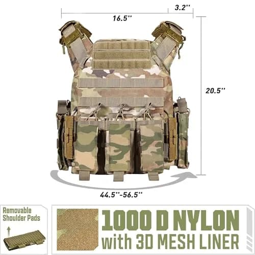 GFIRE Tactical Vest Ultra Nir Camo | Lightweight 3D Breathable Vest for Training thumbnail 4