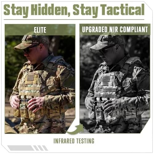 GFIRE Tactical Vest Ultra Nir Camo | Lightweight 3D Breathable Vest for Training thumbnail 2