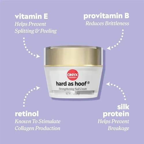 Onyx Professional Hard As Hoof Nail Strengthening Cream 29.57ml (1 oz) | Stops Splits, Chips, Cracks & Promotes Growth thumbnail 3
