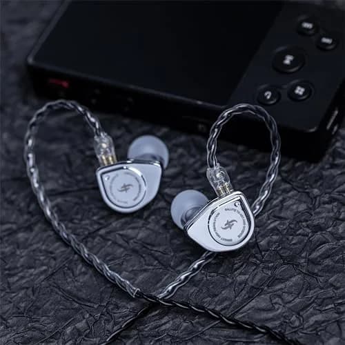 Linsoul SIMGOT EW200 In-Ear Earphones with 10mm SCP Diaphragm Dynamic Driver, Silver | 10mm Dynamic Driver, 16Ω Impedance, 126dB Sensitivity thumbnail 8