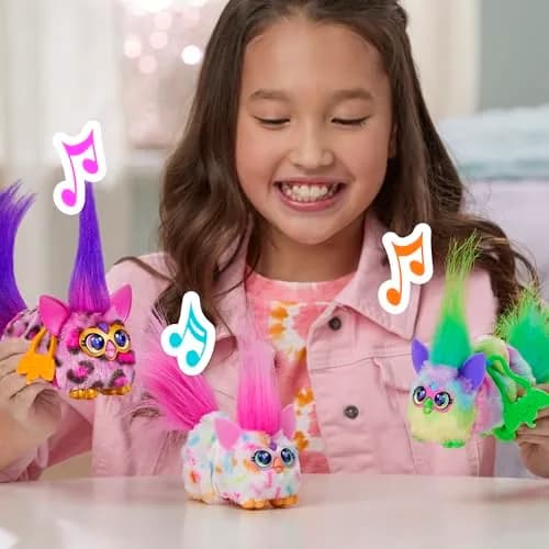 Furby DJ Furblets Kitt-Ee-Luv Mini Electronic Plush Toy 11.4cm (4.49 inches) | Interactive Music & Furbish Sounds thumbnail 4