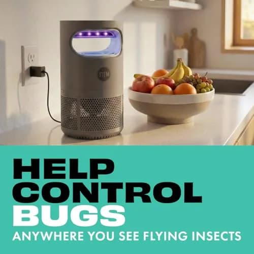 STEM Flying Insect Indoor Fan Trap, UV Light, 1 Device + 5 Glue Traps | Quiet, Portable Pest Control thumbnail 3