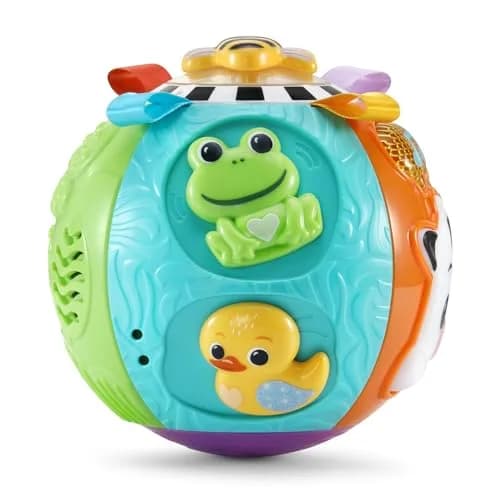 VTech Baby On-the-Moove Activity Ball with Textures, Orange 12.7cm (5") | Motion-Activated Crawl Encouragement thumbnail 5