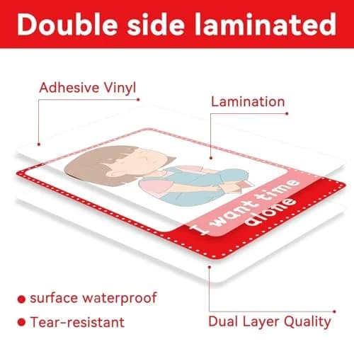 ZOIIWA Autism My Behaviour Communication Cards 90PCS | Visual Aid Language Learning Cue Cards for Speech Delay, Special Needs thumbnail 3