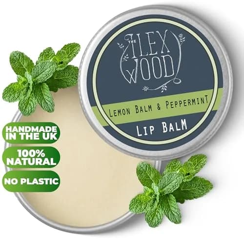The Ilex Wood Natural Lemon Balm & Peppermint Lip Balm 3 Pack | Soothes Cold Sores, Moisturizes Dry Lips thumbnail 8