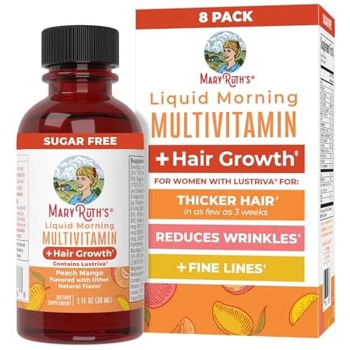 MARYRUTH'S Liquid Multivitamin + Hair Growth Travel Pack 1 Fl Oz (30ml) | Clinically Tested for Thicker Hair thumbnail 1