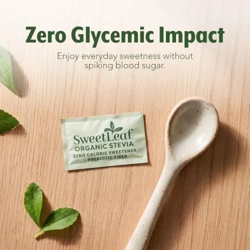 SweetLeaf Organic Stevia Powder Sweetener, Sugar Free | Bulk Pack, 500 Packets, Zero Calories thumbnail 7