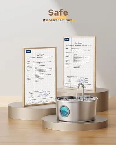GIOTOHUN Cat Fountain Stainless Steel 3.2L | Quiet, Durable & Easy to Clean thumbnail 7