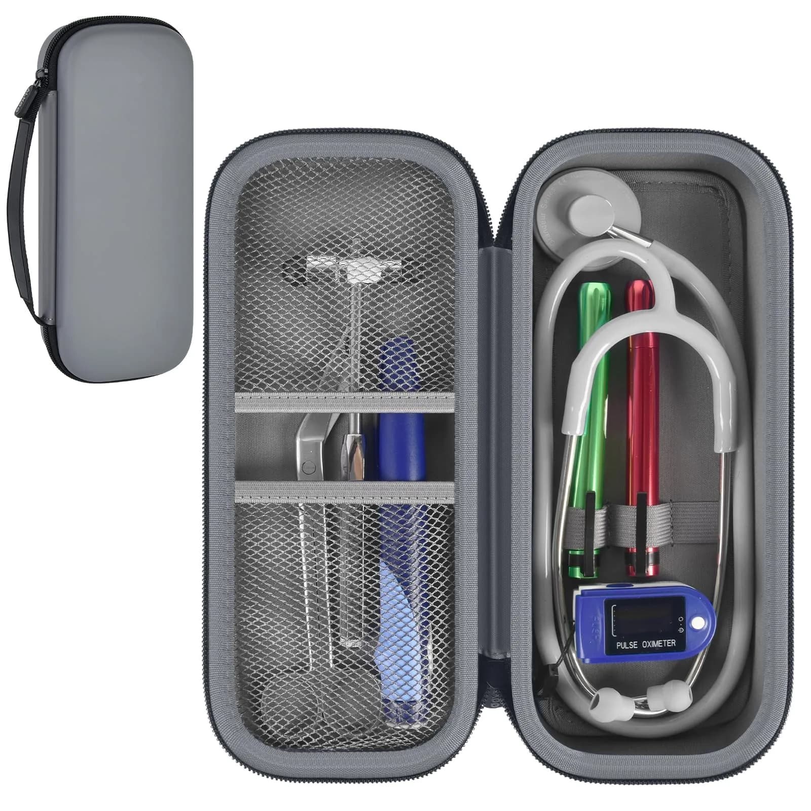 ALKOO Grey Stethoscope Case for 3M Littmann Classic III & Cardiology IV | Professional Healthcare