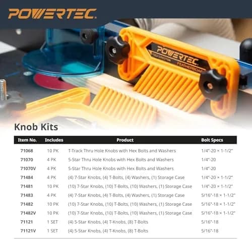 POWERTEC 71372V 36 Inch Double-Cut Profile Universal T-Track with Predrilled Holes | Durable Aluminum for Woodworking thumbnail 6