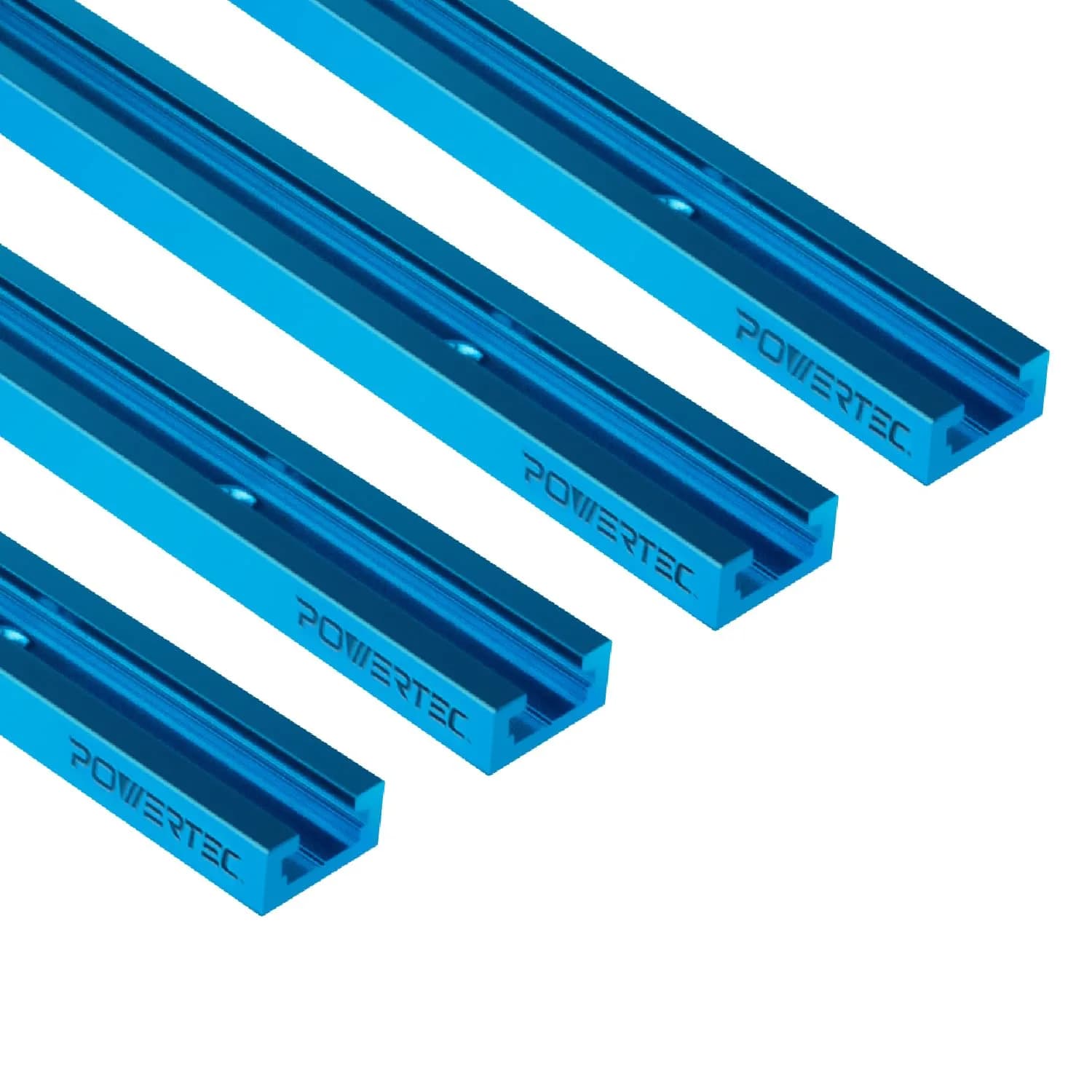 POWERTEC 71372V 36 Inch Double-Cut Profile Universal T-Track with Predrilled Holes | Durable Aluminum for Woodworking