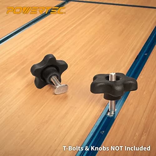 POWERTEC 71372V 36 Inch Double-Cut Profile Universal T-Track with Predrilled Holes | Durable Aluminum for Woodworking thumbnail 2