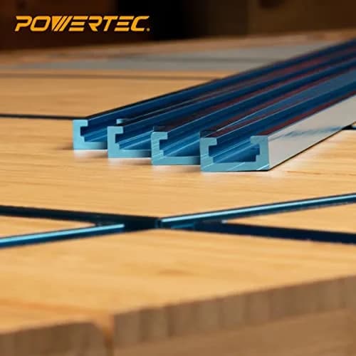 POWERTEC 71372V 36 Inch Double-Cut Profile Universal T-Track with Predrilled Holes | Durable Aluminum for Woodworking thumbnail 3